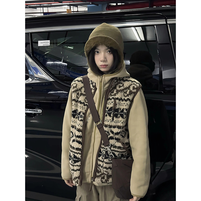 费尔岛摇粒绒棉马甲男女秋冬季