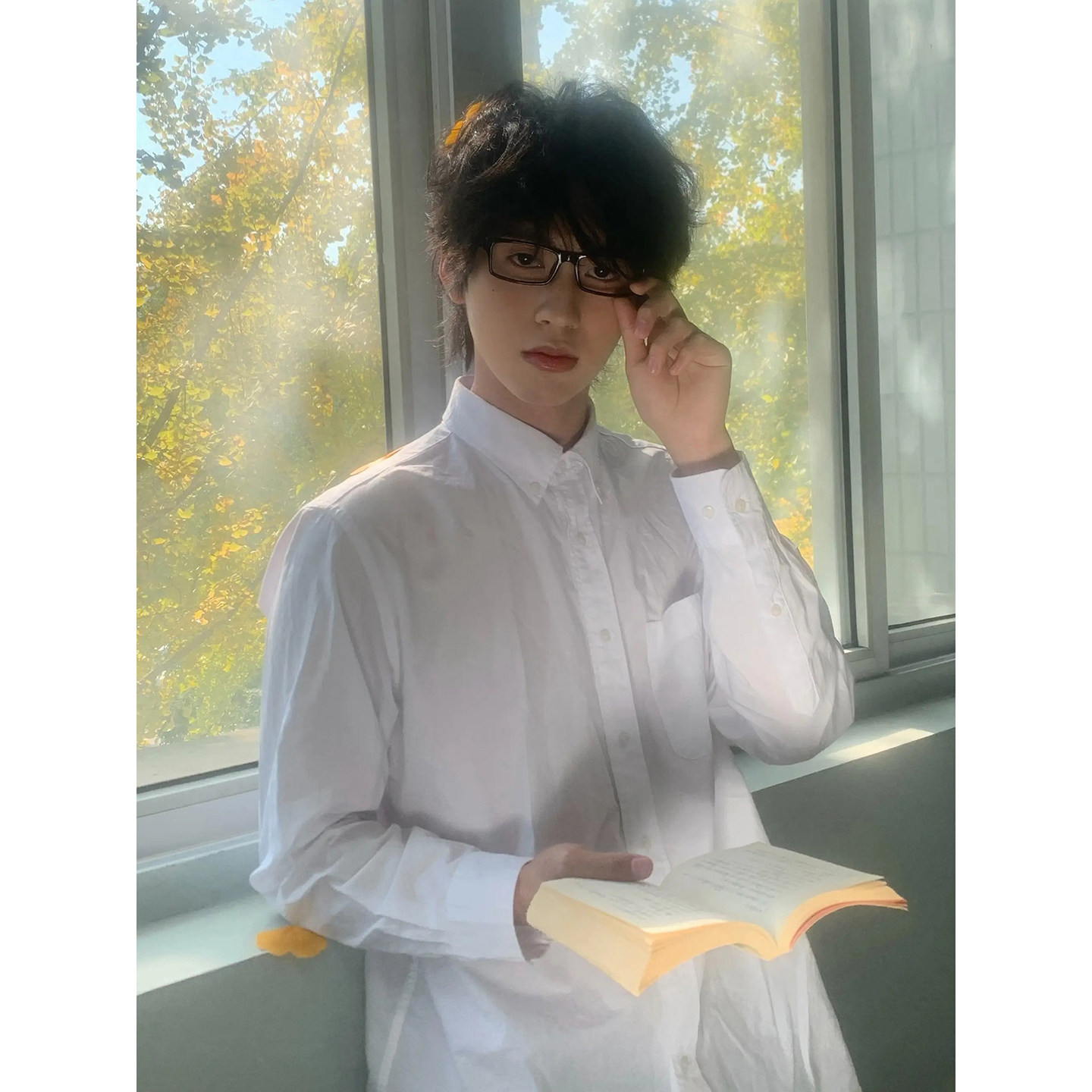 少年感穿搭白色长袖衬衫男开春高级感西装内搭打底衬衣dk制服外套,男装,衬衫,淘宝优惠券,粉丝福利购,淘宝优惠卷