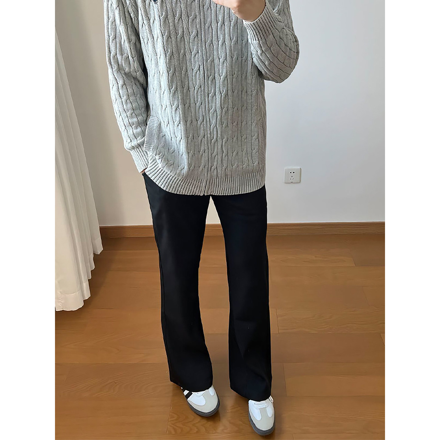 黑色男士直筒垂坠感西裤cleanfit美式痞帅裤子显瘦修身微喇弯刀裤,男装,西裤,淘宝优惠券,粉丝福利购,淘宝优惠卷