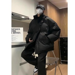 cleanfit黑色立领九江羽绒棉服男冬季加厚面包服高级感情侣装棉衣