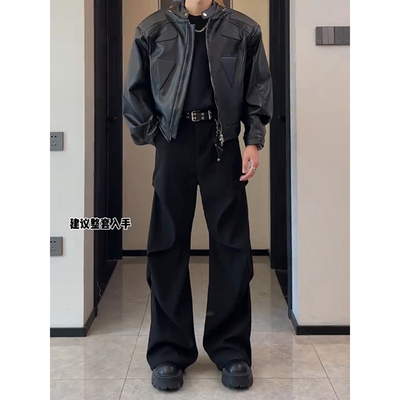 小众解构设计高级感皮衣外套痞帅