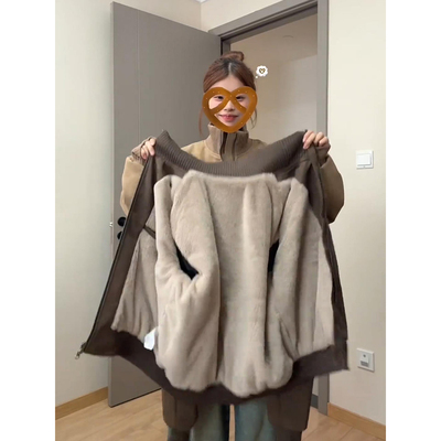 美式雾面扎染pu皮棉服男女冬季