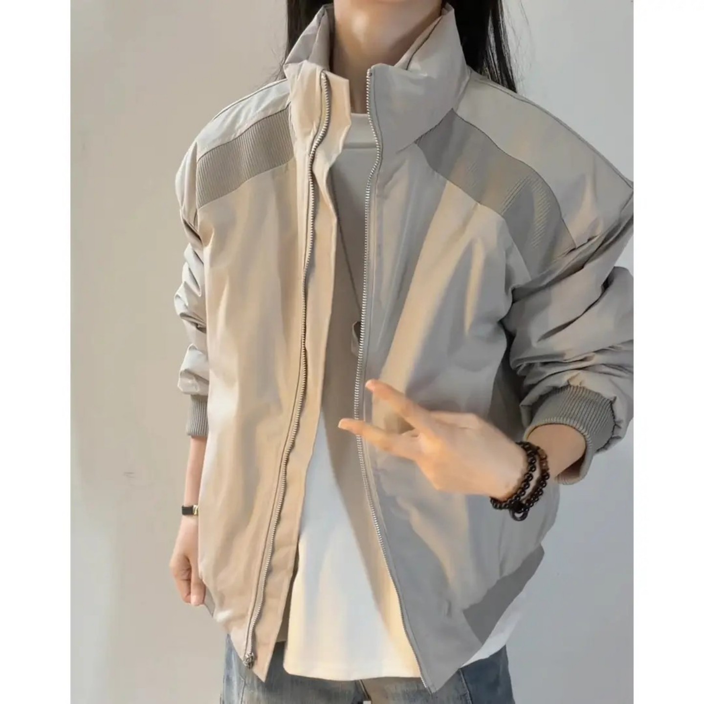 美式解构bomber夹克棉服男冬季