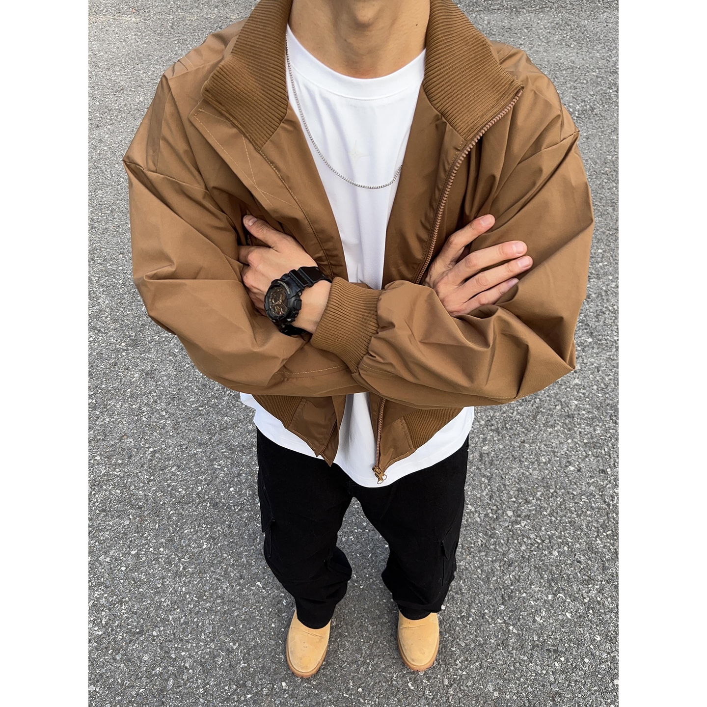 美式bomber飞行夹克棉服男生冬季