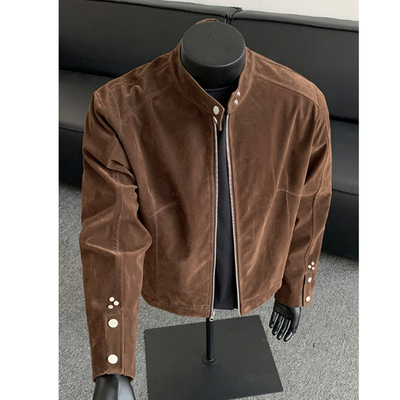 美式痞帅立领飞行夹克男款美拉德