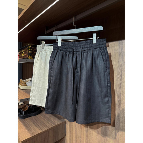 莱赛尔天丝亚麻短裤男夏季外穿