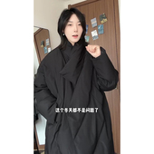 棉服男秋冬加绒厚保暖棉衣宽松美式 行走 大棉被长款 零下40度棉袄