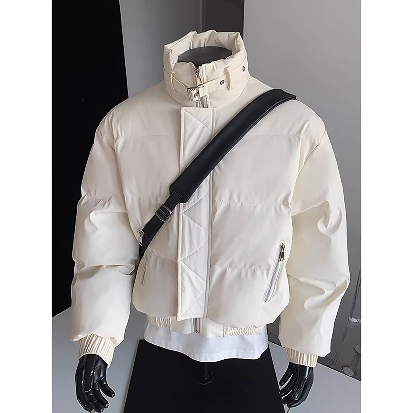 美式高街短款轻薄棉服男冬季保暖