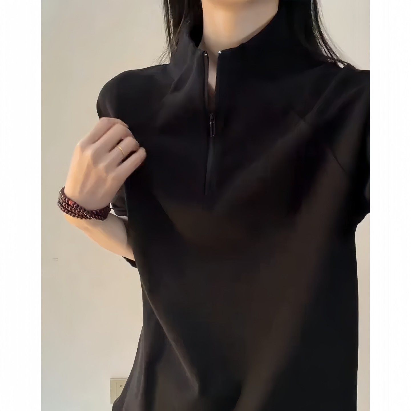 黑色半高领德绒打底衫男秋冬健身长袖训练服美式重磅保暖内搭t恤,男装,T恤,淘宝优惠券,粉丝福利购,淘宝优惠卷