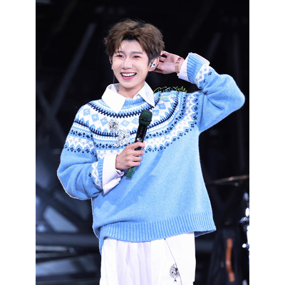 王源同款费尔岛毛衣男款冬季韩系