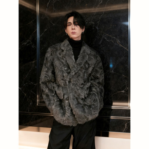 轻奢高级感小湖羊皮毛一体皮草