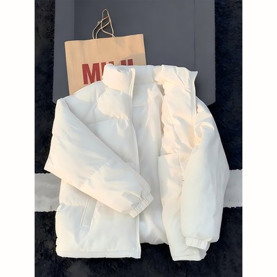 米白色晋江新款爆款棉袄男款冬季