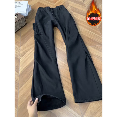 美式高街vibe裤子男款秋冬加绒