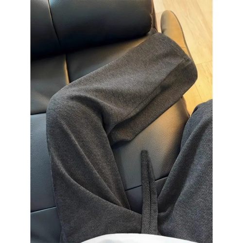 老钱风人字纹加绒裤子男秋冬季美