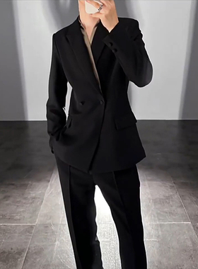 韩版西装套装男士高级感发型师潮牌男装搭配一套帅气英伦风dk西服