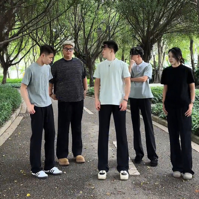 美式cleanfit西装裤男款夏季高弹