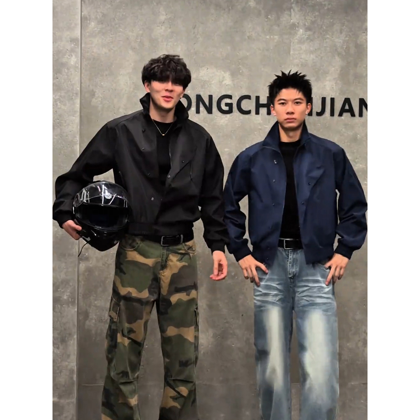 美式短款飞行教练夹克男生秋冬季