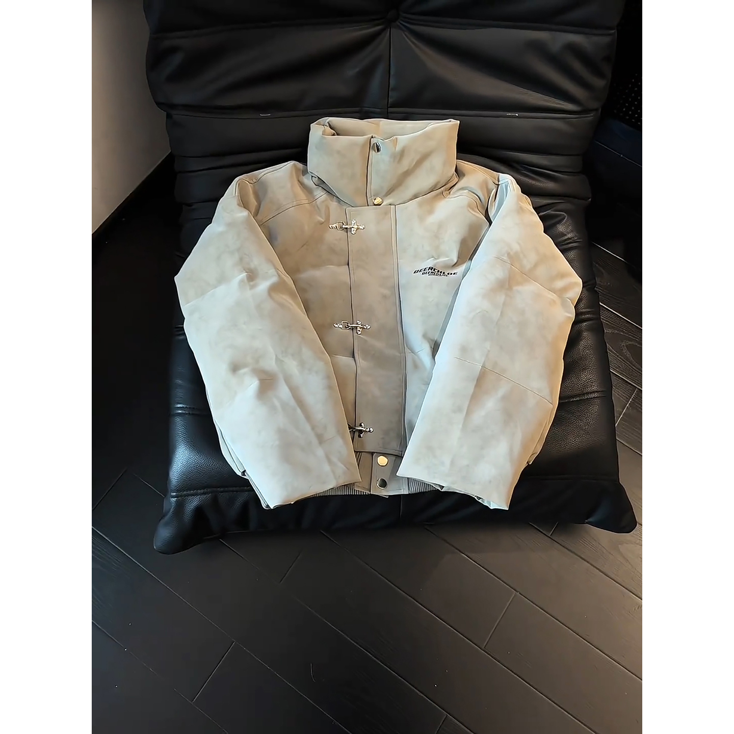 美式棉服男款冬季设计感立领棉衣