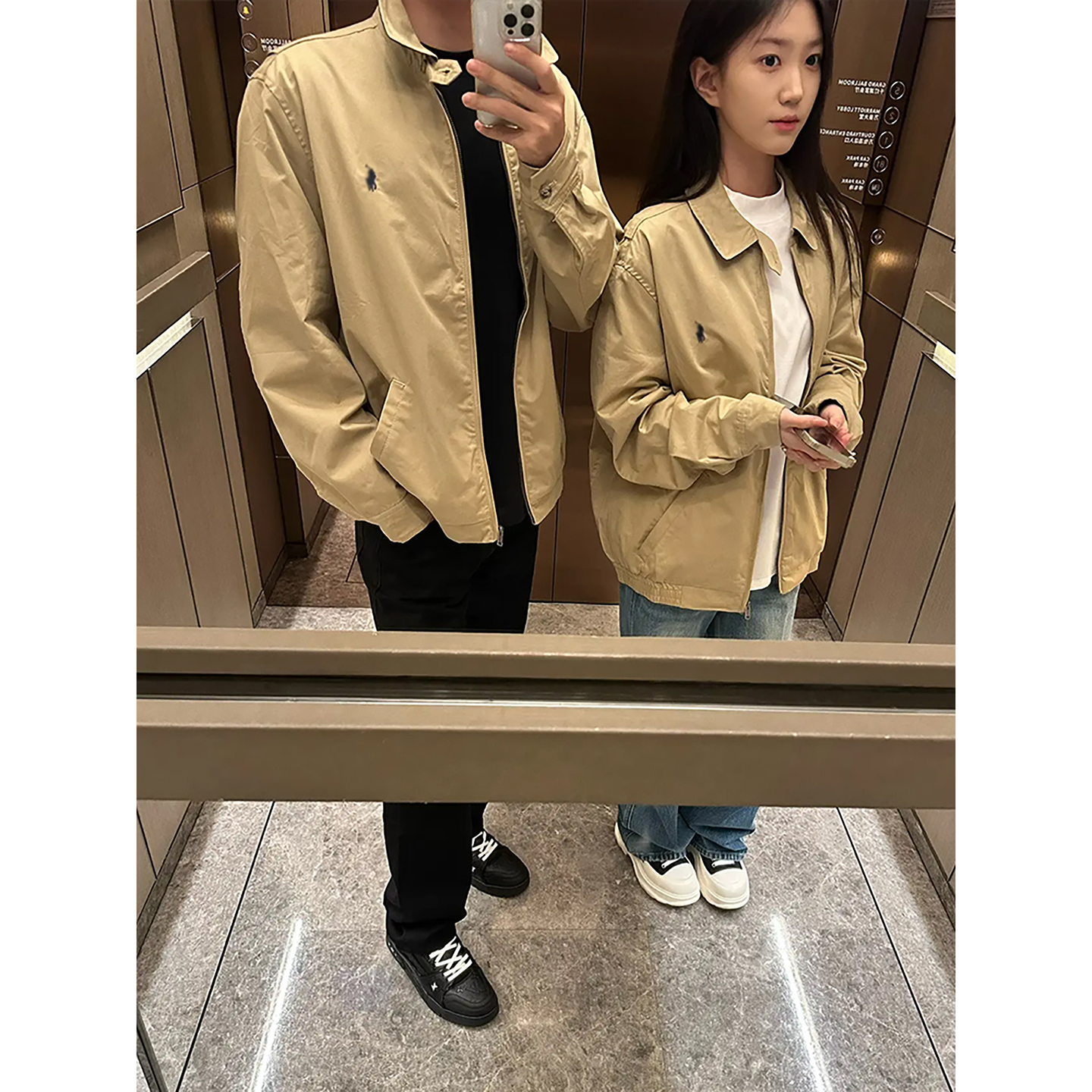 卡其色小马刺绣行政夹克男款高街嘻哈宽松百搭外套痞帅休闲棒球服