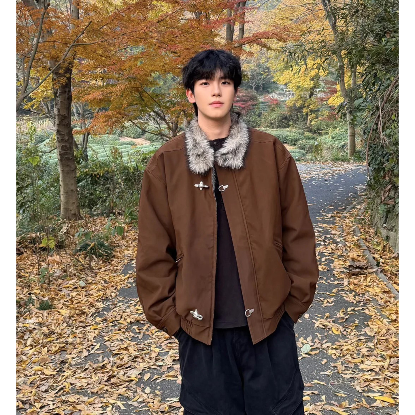 美拉德座山雕夹克棉服男冬季仿貂毛领飞机扣外套美式复古晋江棉衣,男装,棉衣,淘宝优惠券,粉丝福利购,淘宝优惠卷