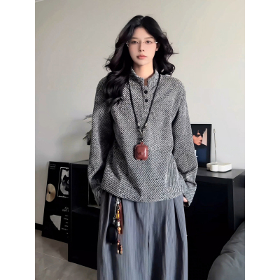 深灰色加厚加绒卫衣男秋冬