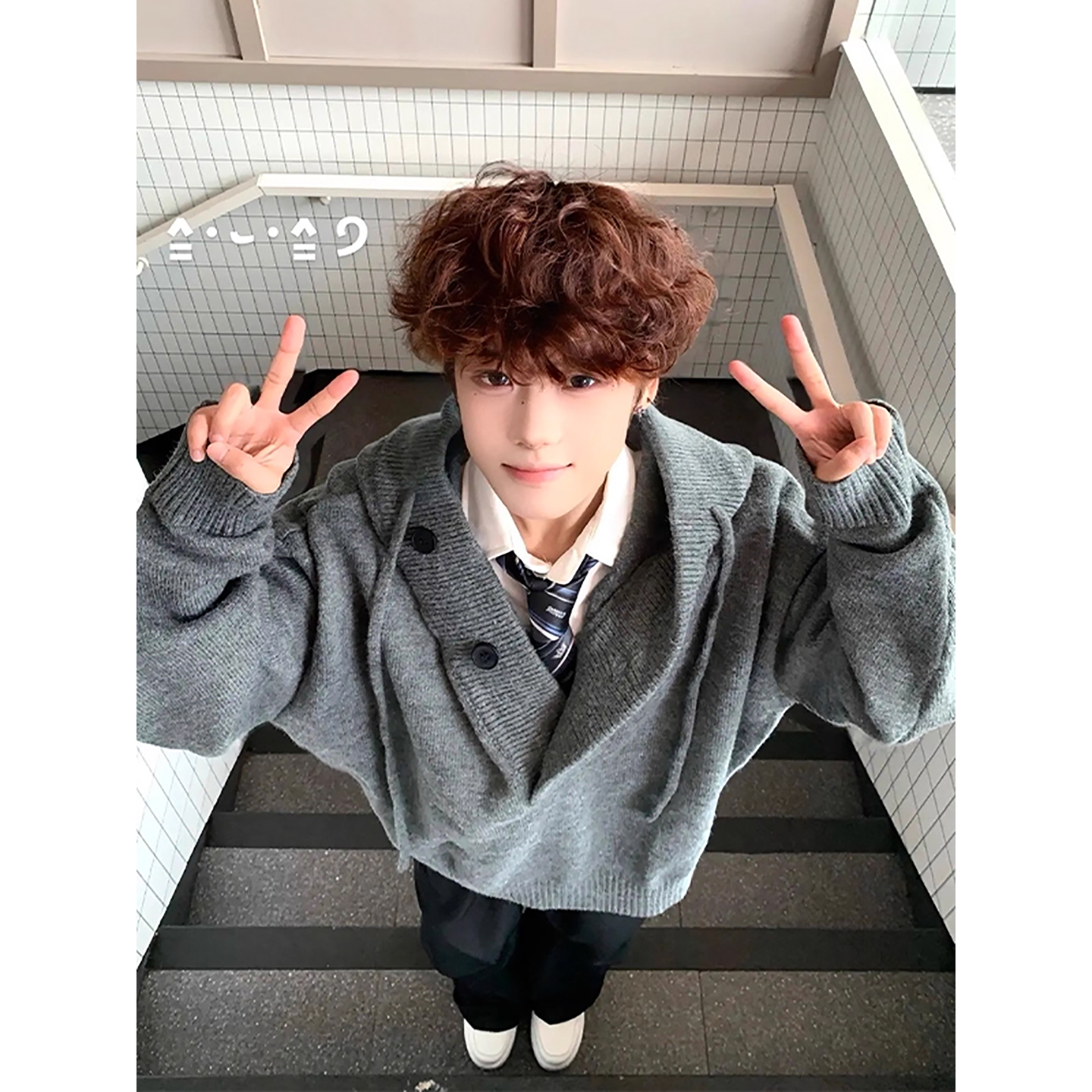 美式半开衫连帽针织衫男秋季宽松