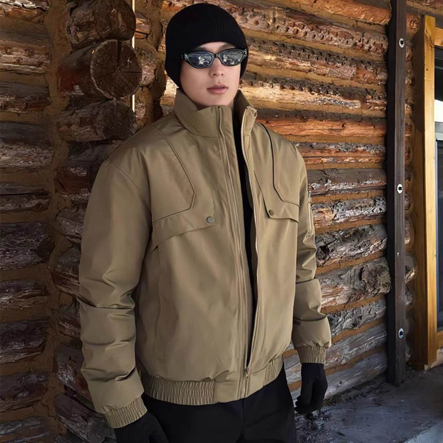 美式三防立领夹克羽绒服男款冬季