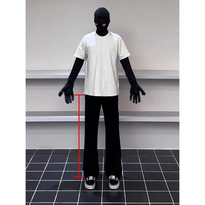 美式微喇垂坠感西裤男款高腰裤子