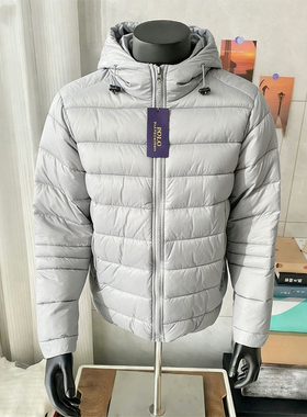 银灰色轻量化排骨羽绒服男款冬季不臃肿冬装棉服外套短款连帽棉袄