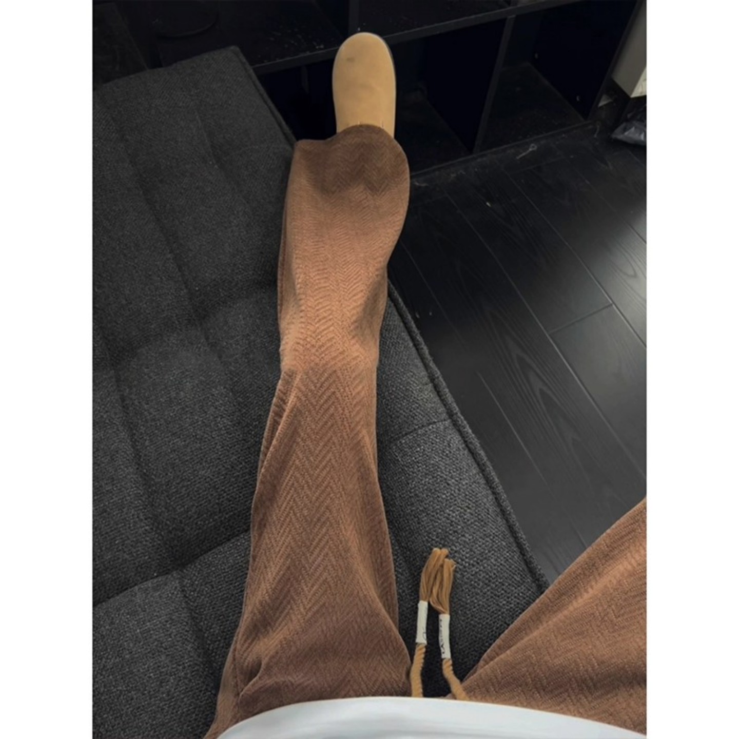 老钱风人字纹卫裤男款秋冬裤子