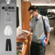 灰色v领针织背心男士 冬外穿韩版 学院风dk制服慵懒高级感毛衣坎肩