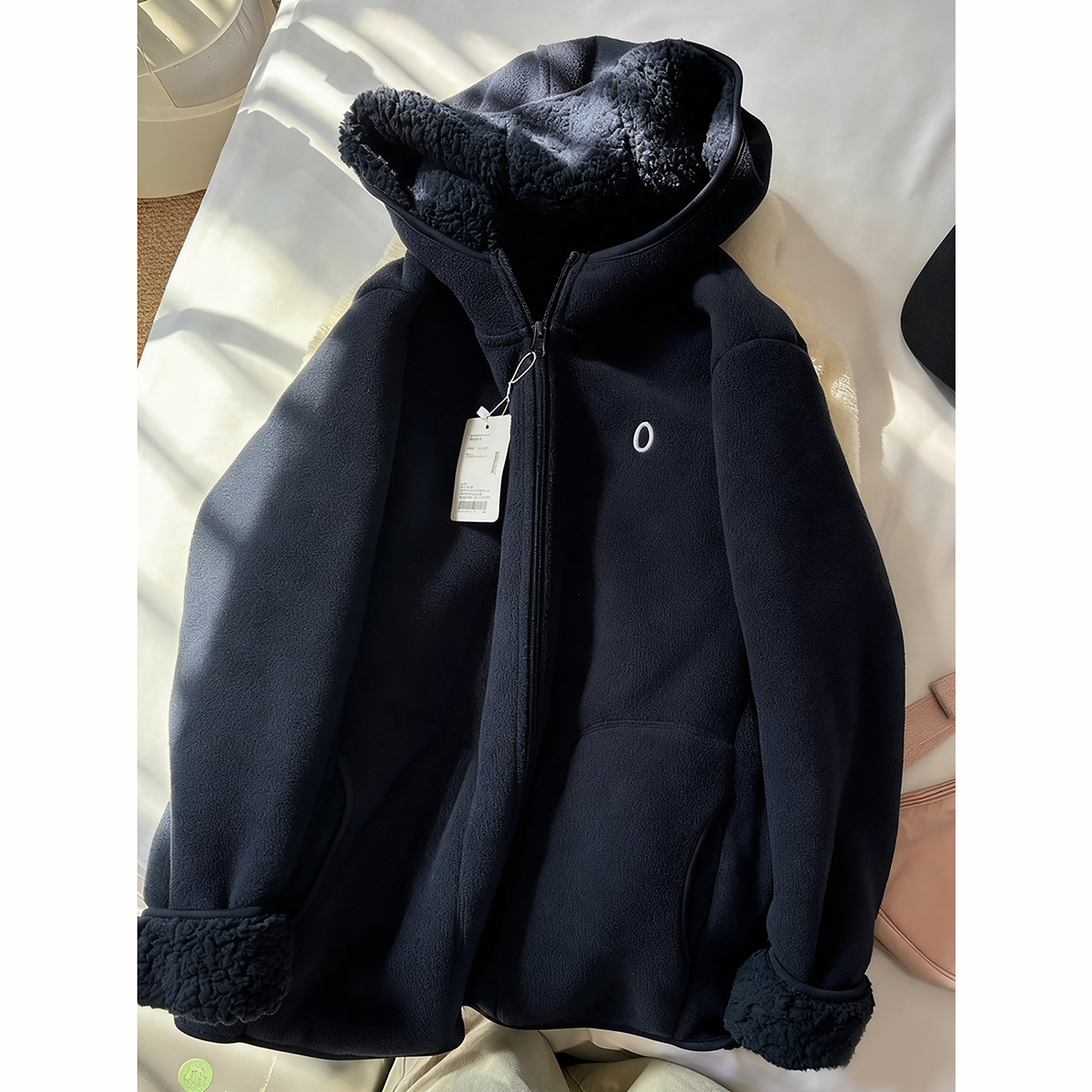 美式摇粒绒连帽卫衣男款秋冬外套