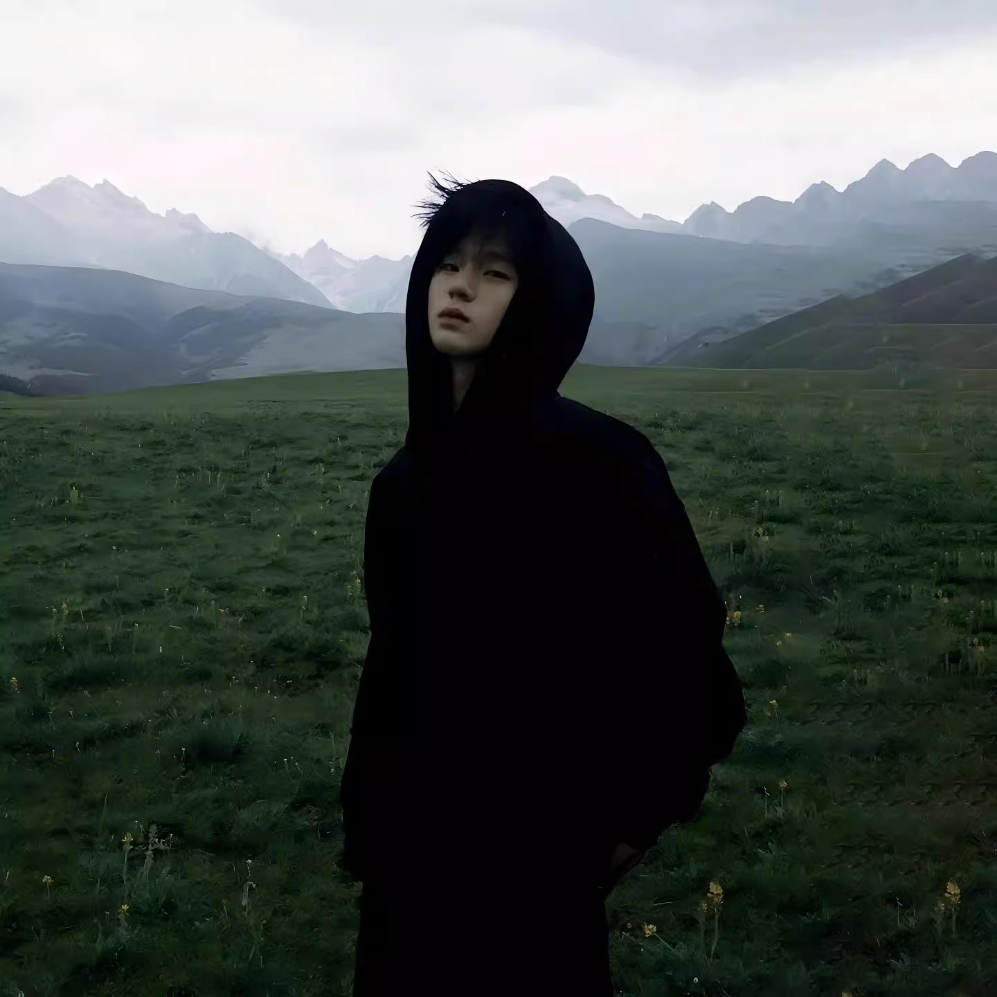 重磅黑色连帽卫衣男秋冬加绒加厚