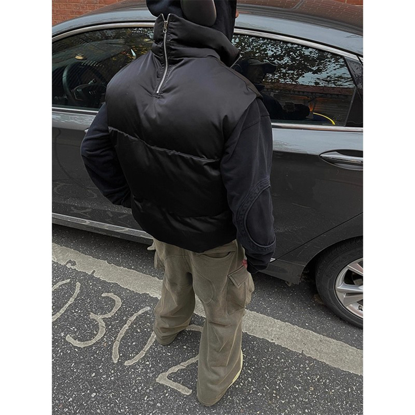 黑武士盔甲羽绒马甲男款冬季美式