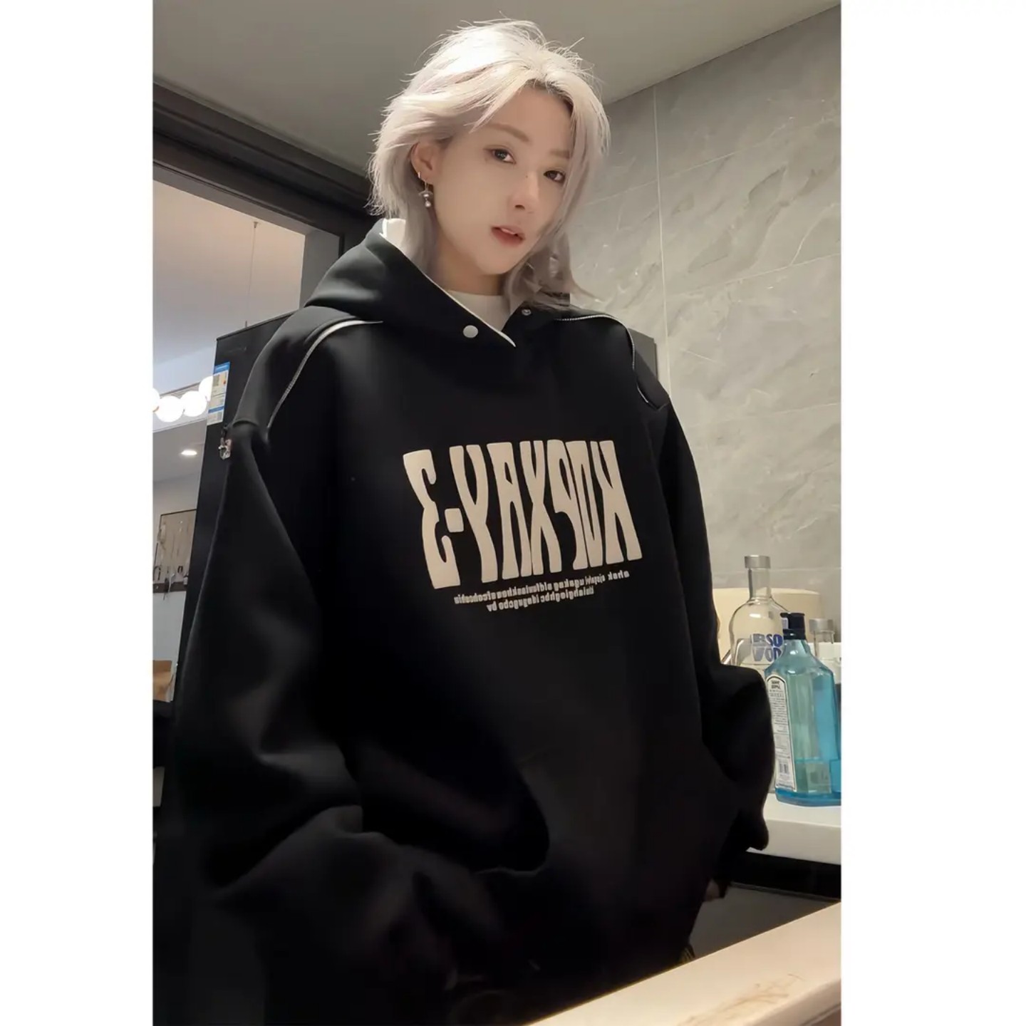 美式重磅加厚绒卫衣男女秋冬季