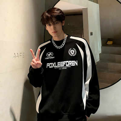 美式街头风运动卫衣男款加厚绒