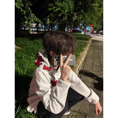 美式高街vibe卫衣男青少年痞帅