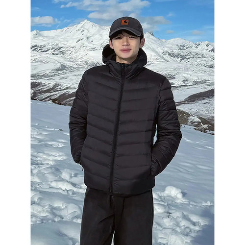 黑色排骨羽绒服东北零下40度冬季