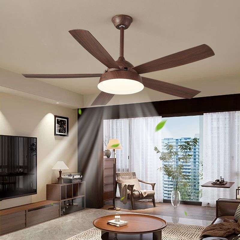 美式简约吊扇灯 现代复古电扇灯客厅餐厅风扇灯loft工业风吊灯LED