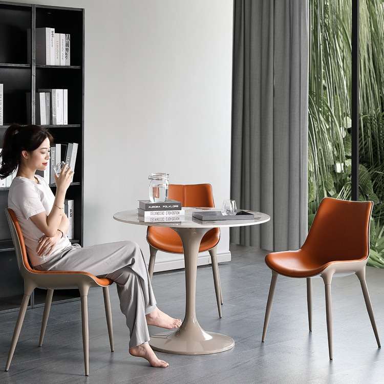 创意办公室休息区展厅商务岩板洽谈桌椅组合简约接待会客谈判桌椅