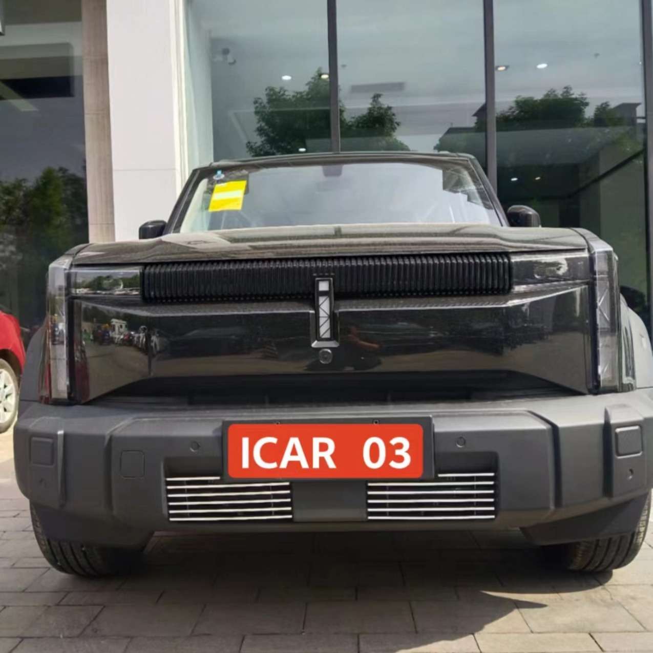 奇瑞iCAR 03护杠外观改装中网件专用前脸装饰防虫防絮网用品配件.