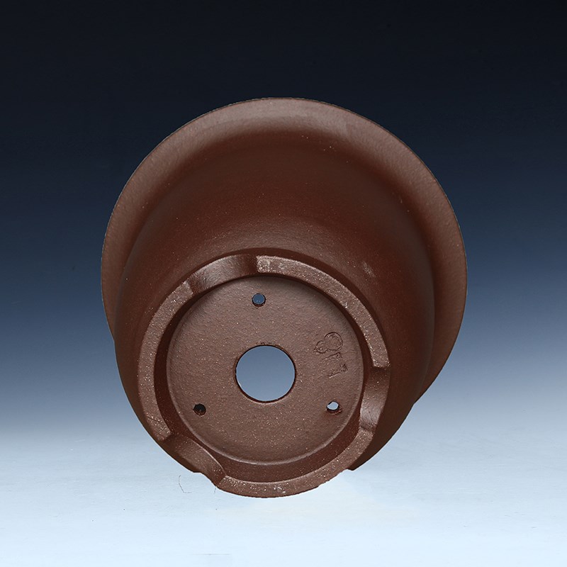 宜兴金钟紫砂花盆兰花盆好L泥料盆景盆带托盘