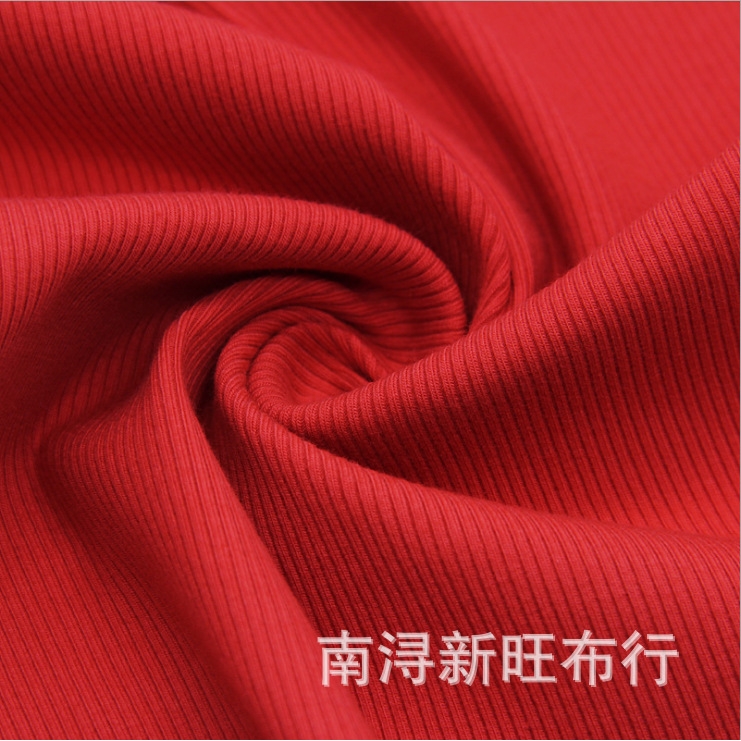 针织圆机弹力罗纹布 现货供应21s32s袖口罗文领口下摆螺纹