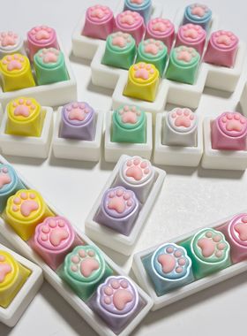 爆款猫爪盖帽解压按键钥匙扣挂件下沉底12349键按键组合钥匙