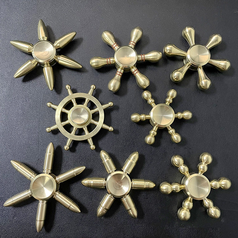 新款指尖陀螺纯铜左轮子可拆卸组