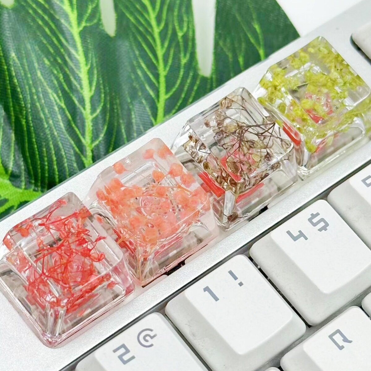 滴胶DIY树脂高透干花键帽