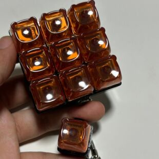 发光透明熊头PC减压按键钥匙扣键帽XDA高度减压玩具书包挂件