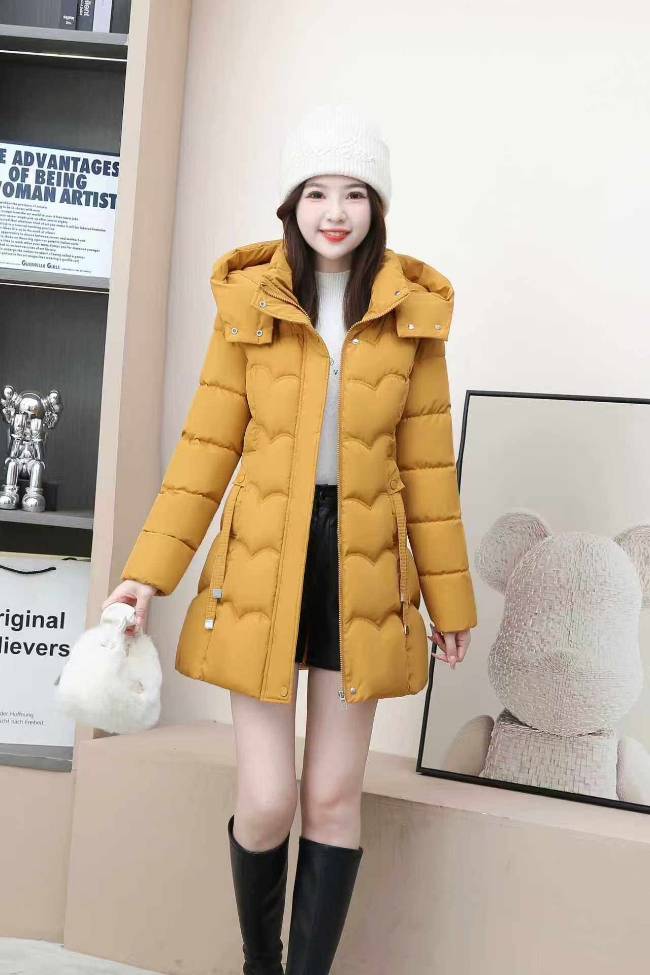 活帽棉衣女中长款修身显瘦棉服时尚减龄中年妈妈棉袄整张棉外套