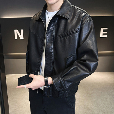 香港男士真皮皮衣外套春