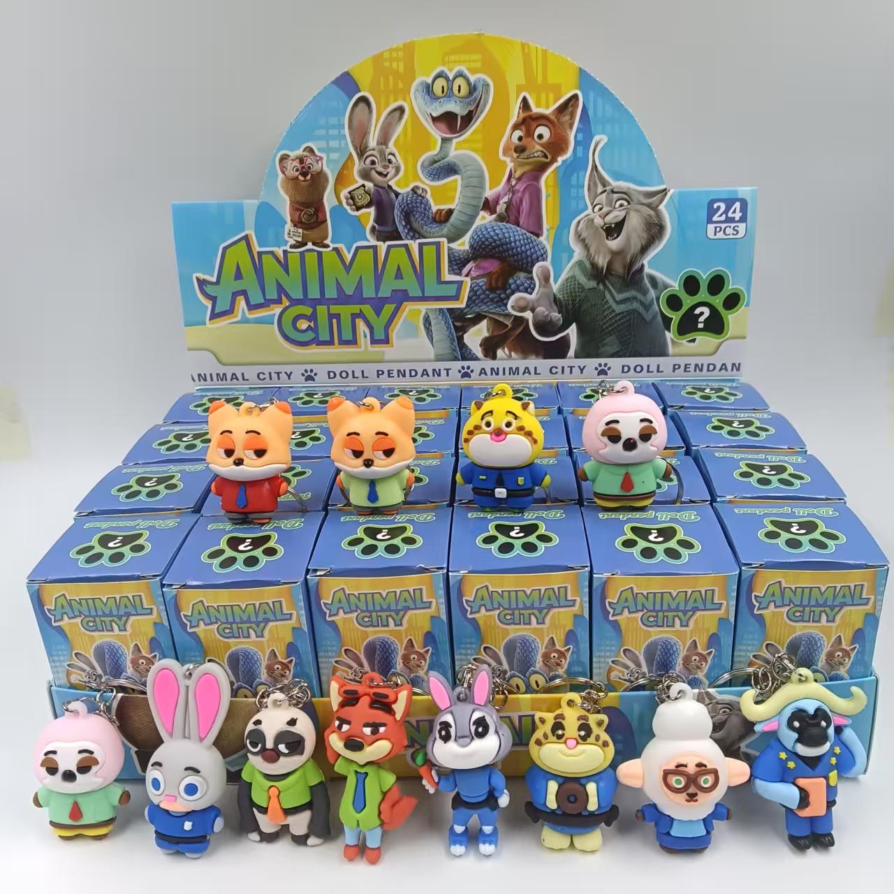 新款疯狂动物城盲盒网红玩偶手办